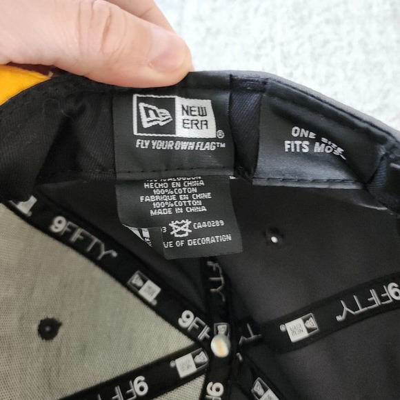 Grey & Yellow Pittsburgh Steelers Logo Trucker New Era 9 fifty Hat Snapback - Picture 5 of 5